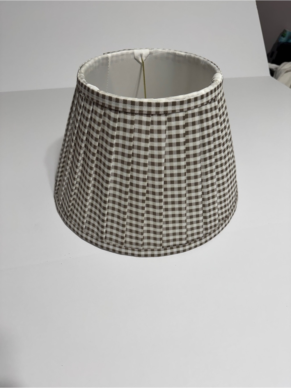 NWOT Green Gingham Lamp Shade